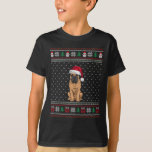 Camiseta Cachorro Mastiff Vestindo Pássaros de Cachorro San<br><div class="desc">Cachorro Mastiff Vestindo o Cachorro Santa Hat Feia do Xmas Amantes 1</div>