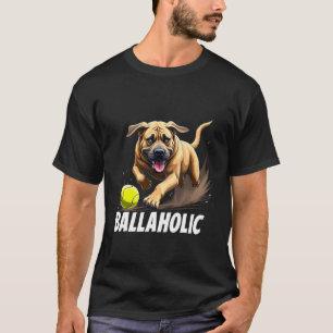 Camiseta Cachorro Mastim Balístico Engraçado Perseguindo Bo