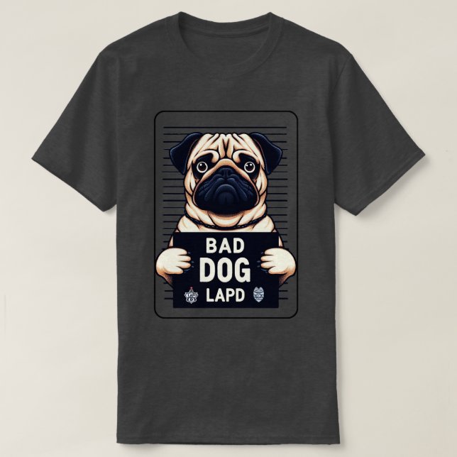 Camiseta Cachorro Mau Pug (Frente do Design)