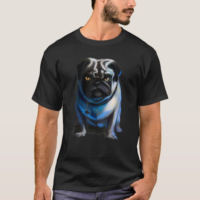 Camiseta Cachorro Mau Pug Halloween (Frente)