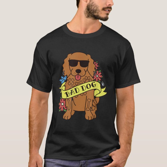 Camiseta Cachorro Mau Tatuagem Er Spaniel (Frente)