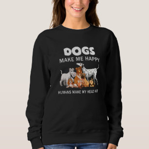 Camiseta Cachorro Me Faz Feliz Humano Faz Minha Cabeça Mach