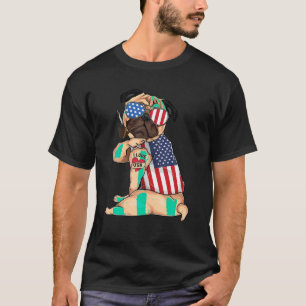 Camiseta Cachorro Merica 4 de julho de 2010, homens da band