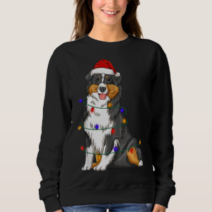 Camiseta Cachorro Miniatura Australiano Vestindo Christma