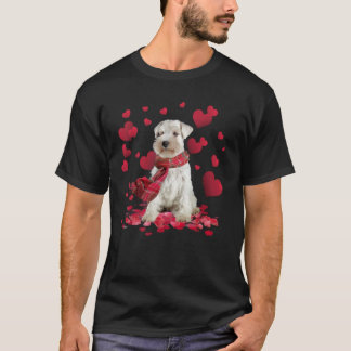 Camiseta Cachorro Miniatura Schnauzer Cômico Cachecol de Co