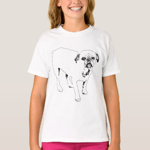 Camiseta Cachorro Minimalista Contornado Para Conforto Diar