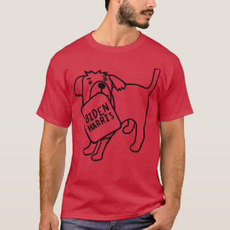 Camiseta Cachorro Mínimo com Desenho da Linha de Sinais