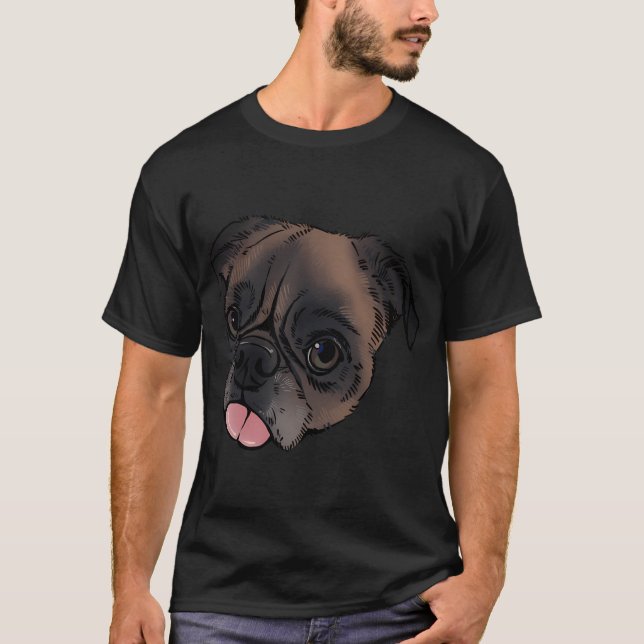 Camiseta Cachorro Mops (Frente)