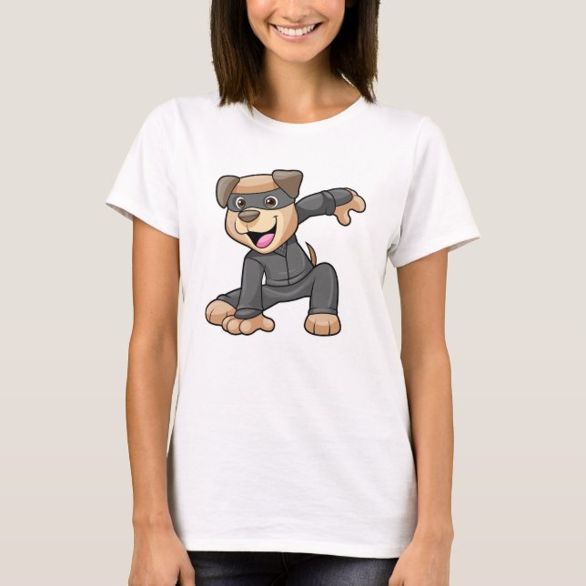 Camiseta Cachorro na fantasia de Ninja (Frente)