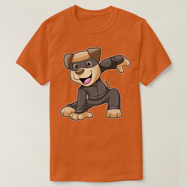 Camiseta Cachorro na fantasia de Ninja (Frente do Design)