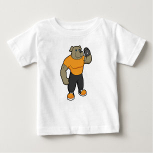 Camiseta Cachorro na Malhação com Dumbbell