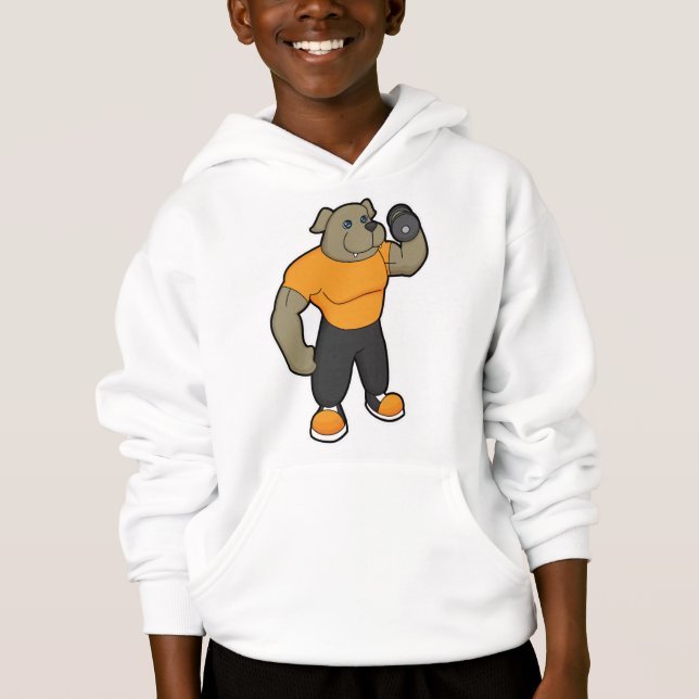 Camiseta Cachorro na Malhação com Dumbbell (Frente)