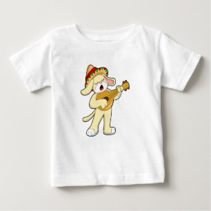 Camiseta Cachorro na Música com Violão