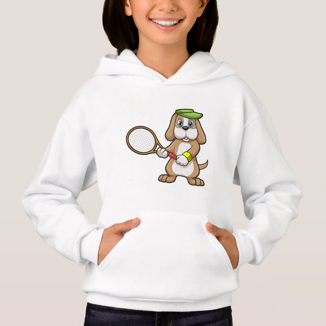 Camiseta Cachorro na Tênis com Tênis raquete e Boné (Frente)