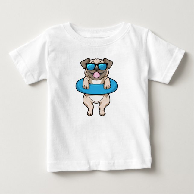 Camiseta Cachorro nadando com bóia (Frente)