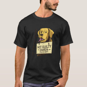 Camiseta Cachorro Não Culpado Mugshot Prisão