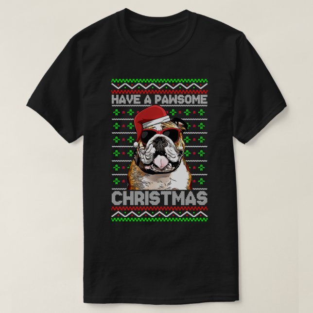 Camiseta Cachorro Negra Feliz Natal  (Frente do Design)