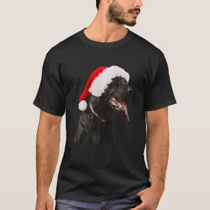 Camiseta Cachorro Negro Cachorro Cachorro Papai Noel Natal 