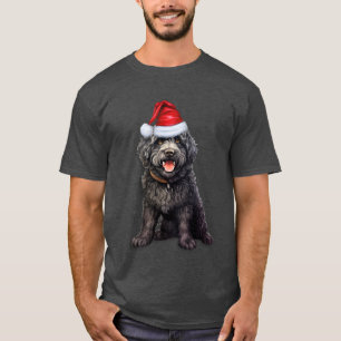 Camiseta Cachorro Negro Cachorro Gelado Frio Natal