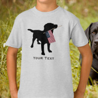 Cachorro Negro-Cachorro que segura bandeira dos EU