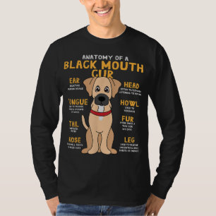 Camiseta Cachorro Negro Cura Anatomia Engraçado Mãe Pai Gif