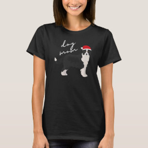 Camiseta Cachorro Negro e Branco australiano Cachorro Mãe C