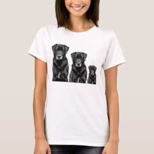Camiseta Cachorro Negro-Labrador Cachorro Cachorro Cachorro