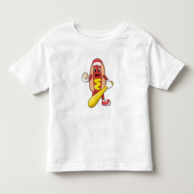 Camiseta Cachorro no Baseball com Baco-Beisebol (Frente)