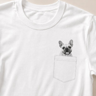 Camiseta Cachorro no Bolso   Foto de Animal de Estimação Pr
