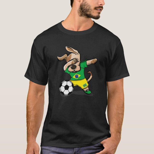 Camiseta Cachorro no Brasil: Jogadores de futebol Jersey Br (Frente)
