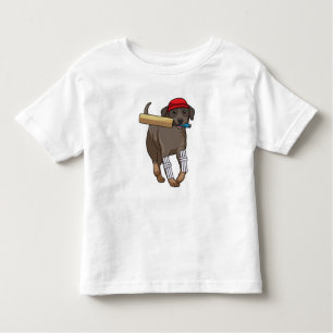 Camiseta Cachorro no Cricket com morcego de Cricket