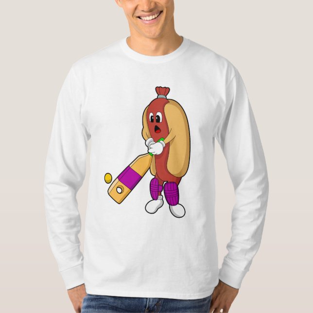 Camiseta Cachorro no Cricket com morcego de Cricket (Frente)