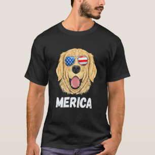 Camiseta Cachorro no Dia da Independência dos EUA Bandeira