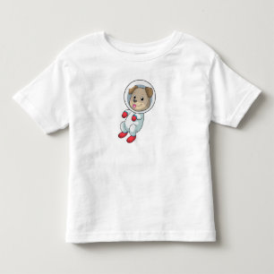 Camiseta Cachorro no espaço em naipe