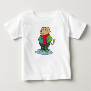 Camiseta Cachorro no gelo com skates de gelo
