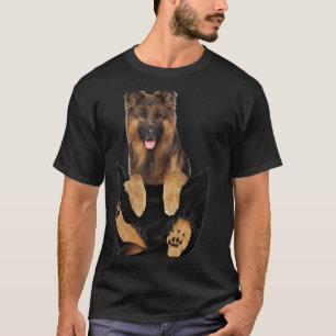 Camiseta Cachorro No German shepherd Pocket Memória Os Prop