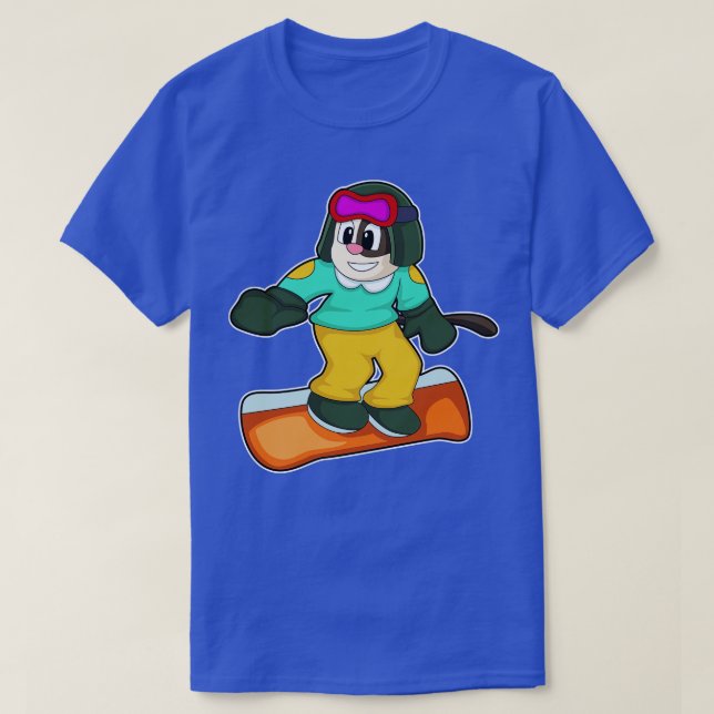 Camiseta Cachorro no Snowboard Sports (Frente do Design)