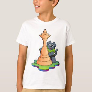 Camiseta Cachorro no xadrez com peça de xadrez Rainha