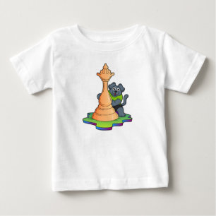 Camiseta Cachorro no xadrez com peça de xadrez Rainha