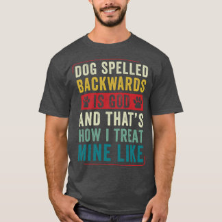 Camiseta Cachorro Ortografado Para Trás Cachorro Engraçado 