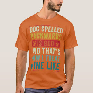 Camiseta Cachorro Ortografado Para Trás Cachorro Engraçado 