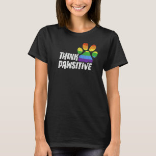 Camiseta Cachorro Ou Pata De Gato Lgbt Impressão Positiva P