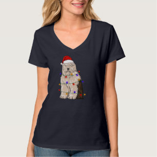 Camiseta Cachorro Ouro de Ovelino Inglês Vestindo Chapéu de