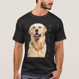 Camiseta Cachorro-ouro Mãe Pai Adorava Puppy Pet Tee Cu