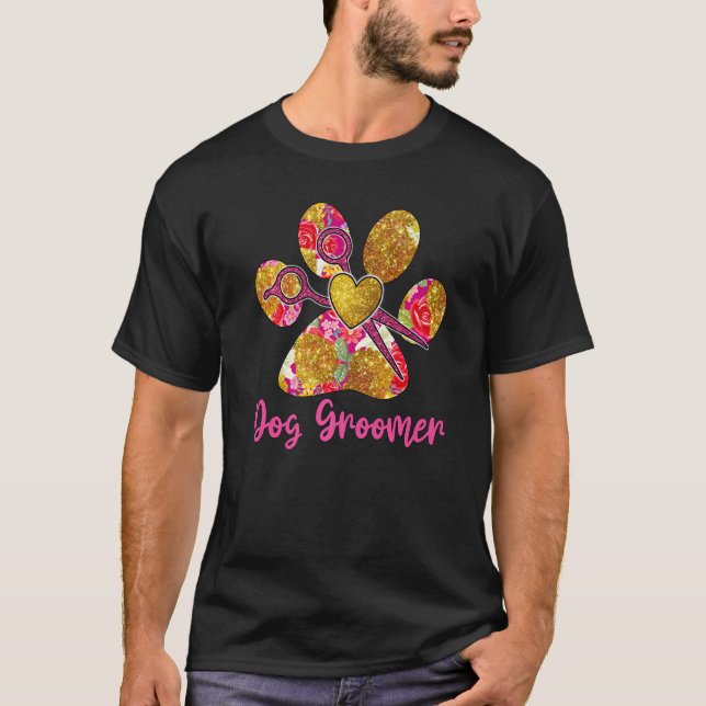 Camiseta Cachorro Ovino Orelha Pet Almoçando Trabalho De Am (Frente)