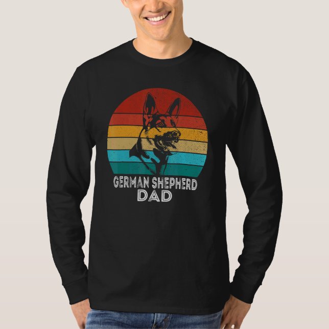 Camiseta Cachorro-Pai-German shepherd-Cão-Retro (Frente)