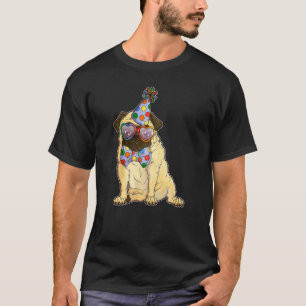 Camiseta Cachorro Palhaço Pug Dono de Pet Gráfico