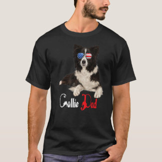 Camiseta Cachorro Papá Pai-Puppy Collie