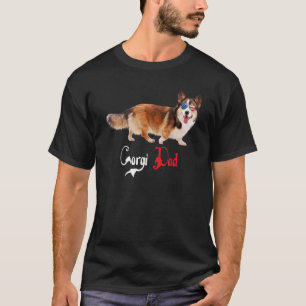 Camiseta Cachorro Papá Pai-Puppy Corgi