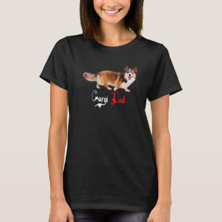 Camiseta Cachorro Papá Pai-Puppy Corgi